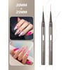 Nail Liner Brush, Fine Line Nail art Brushes 5/9/15/20/25mm Thin