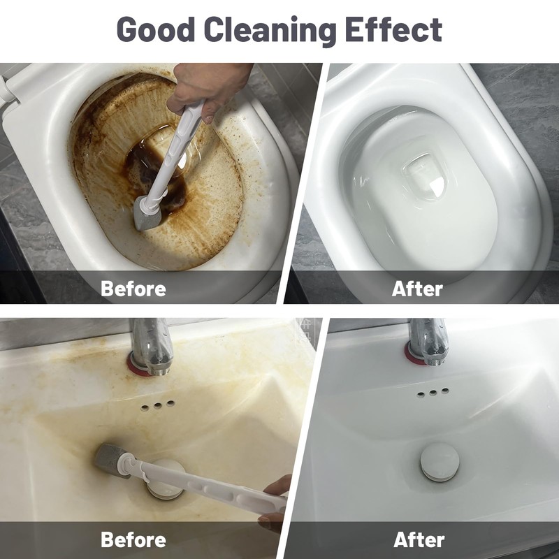Upgrade Pumice Stone Toilet Bowl Cleaner,Bathroom Cleaner Brush Toilet Wand