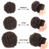 Afro Puffy Drawstring Ponytail Synthetic Hairpieces Short Curly Hair Bun