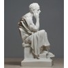 Greek Philosopher Socrates Alabaster Statue Sculpture Athens Academy 6.7 inches
