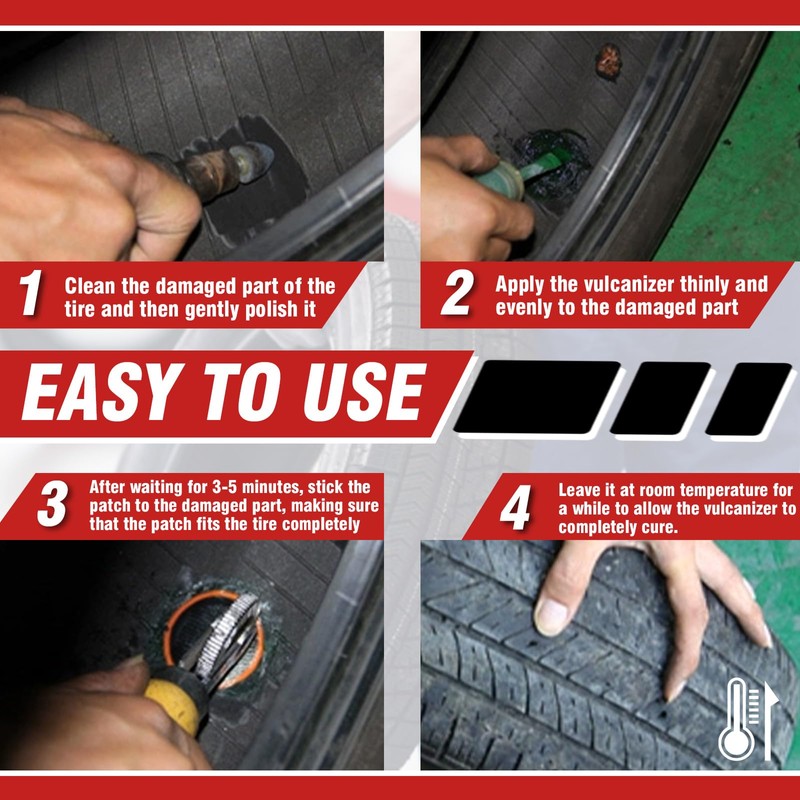 Chemical Vulcanizing Cement 8.5 FL.Oz, All Purpose Tire Repair Glue,