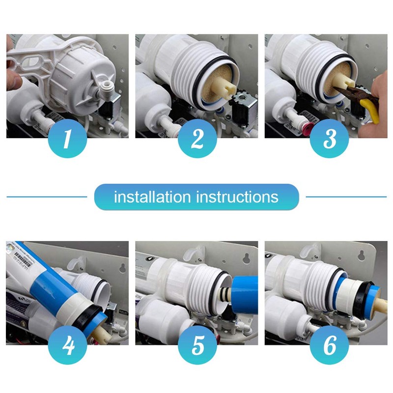 2pcs Reverse Osmosis Parts Water Filter Membrane, RO Membrane Reverse