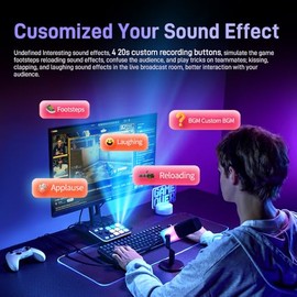 MAONO Mezclador de Audio para Gaming, Interfaz de Audio con Pre-amplificador Pro, RGB, Bluetooth, Alimentación Phantom de 48V para Transmisión en Vivo