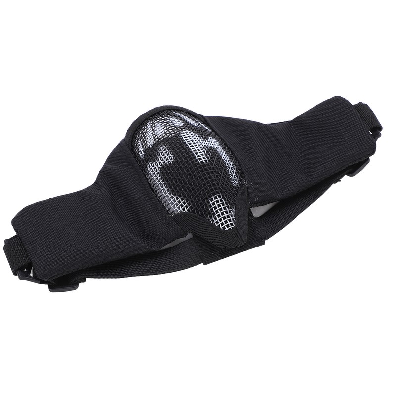 Outdoor Half Face Breathable Steel Mesh Face Cover Military for