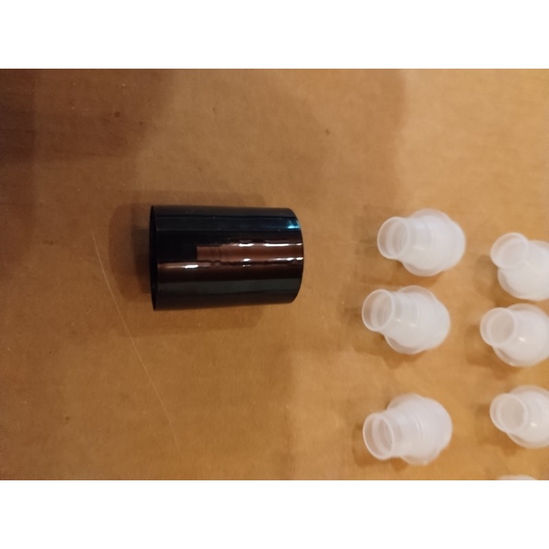 12- 1/3 oz. Roll-on Bottle Black Caps And Plastic Ball