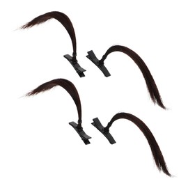 SAFIGLE 4pcs Black Hair Clips Cute Side Hair Extensions for Lightweight Non Slip Barrette for Cosplay Parties and Daily Wear