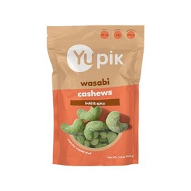Yupik Wasabi Cashews, 5.8 Oz, Intense Spicy Snacks, Crunchy Cashews, Wasabi Flavored Shell, Asian-Inspired Snacks, Perfect for Sushi Night, Party Snacks, Game Night