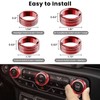 DIAMOOKY 8PCS Metal Button Knob Cover for Jeep Wrangler JL