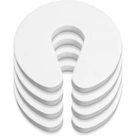 4 PCS Door Slam Stopper, Soft EVA Foam Door Stopper Door Pinch Guard Door Holder, Door Finger Pinch Guard Foam Cat Toddler Door Stoppers Stop Door from Slamming for Kids (White, 1.5cm)