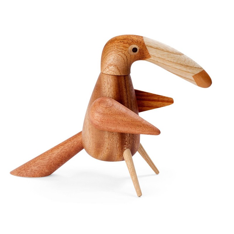 Pepperbird Pepper Mill with Ceramic Grinder, Pepper Bird, Tucan, Designer: