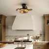 Spacora 28'' Retractable Ceiling Fan with Lights, Flush Mount Small