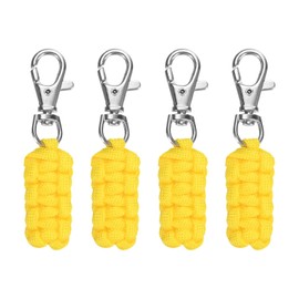 TIXIPEM Paracord Zipper Pulls [4PCS] - Paracord Lanyard Keychain Use for Luggage & Backpack & Jacket - [Yellow]