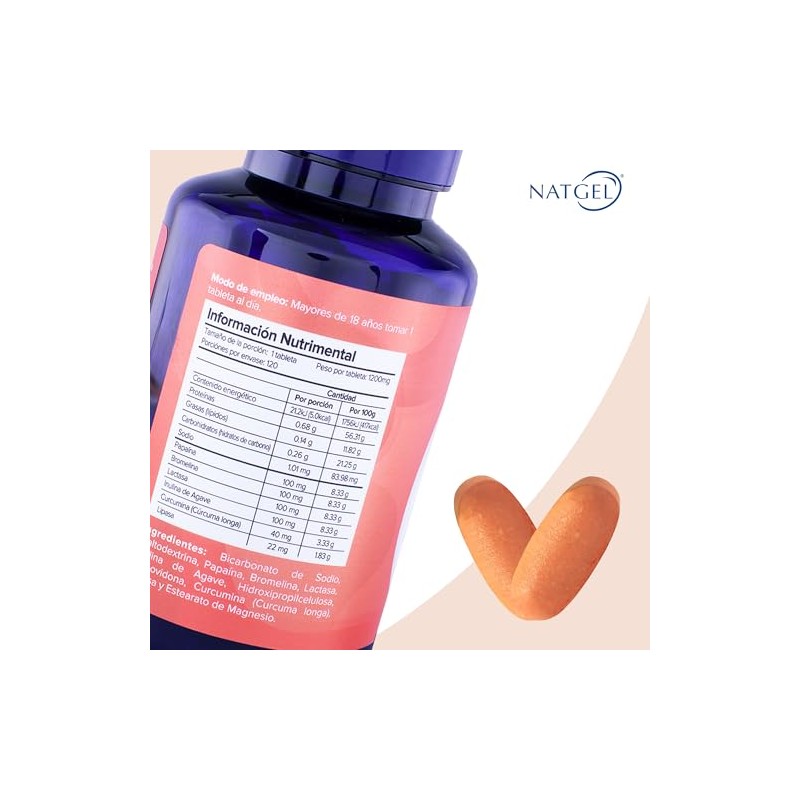 Enzimas Digestivas Prebioticos Papaina Inulina Prebiotica Apoyo Digestivo Natural Mejora