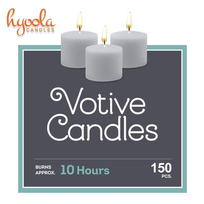 Hyoola Votive Candles - 10 Hour Burn Time - Unscented