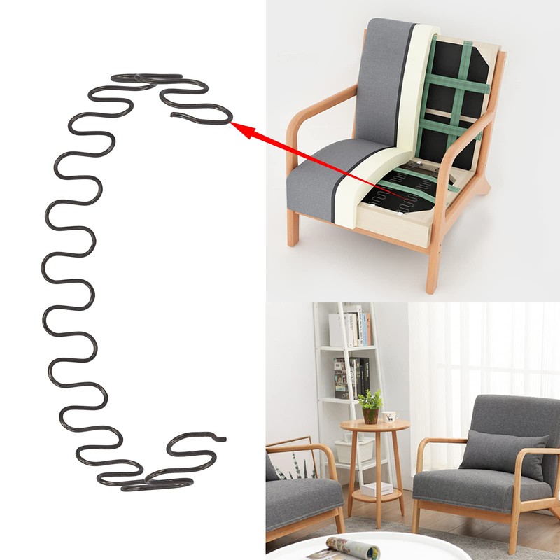 Catkio Sofa replacement Springs,2 PCS 20" Spring with 8 PCS