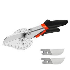FUZVOL Miter Shears - Multifunctional 45 to 135 Degree Multi Angle Trim Cutter, Gasket Shear for Angular Cutting of Soft Wood, Plastic, PVC and More, Including 2 Spare Blades