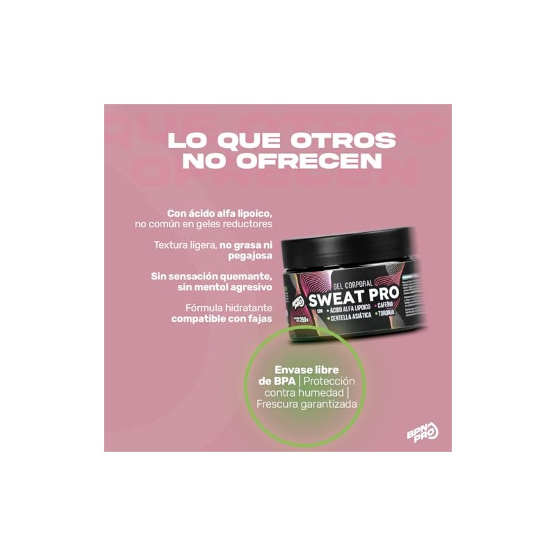 Bpn Pro Gel Reductivo Abdomen 250 Toronja Cafeína Centella Asiática