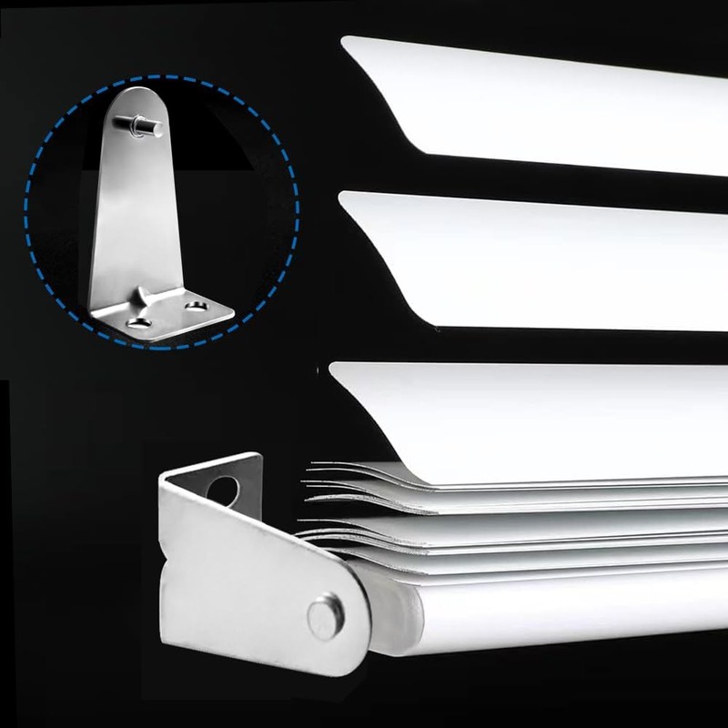 8pcs Metal Blinds Hold Down Brackets, Silver Door Blinds Bottom