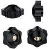 9 PCS Hex Clamping Nuts Knob,Star Shape Handle Nuts (M8)