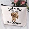JYTAPP Cavapoo Makeup Bag Animal Lover Gifts Just A Girl