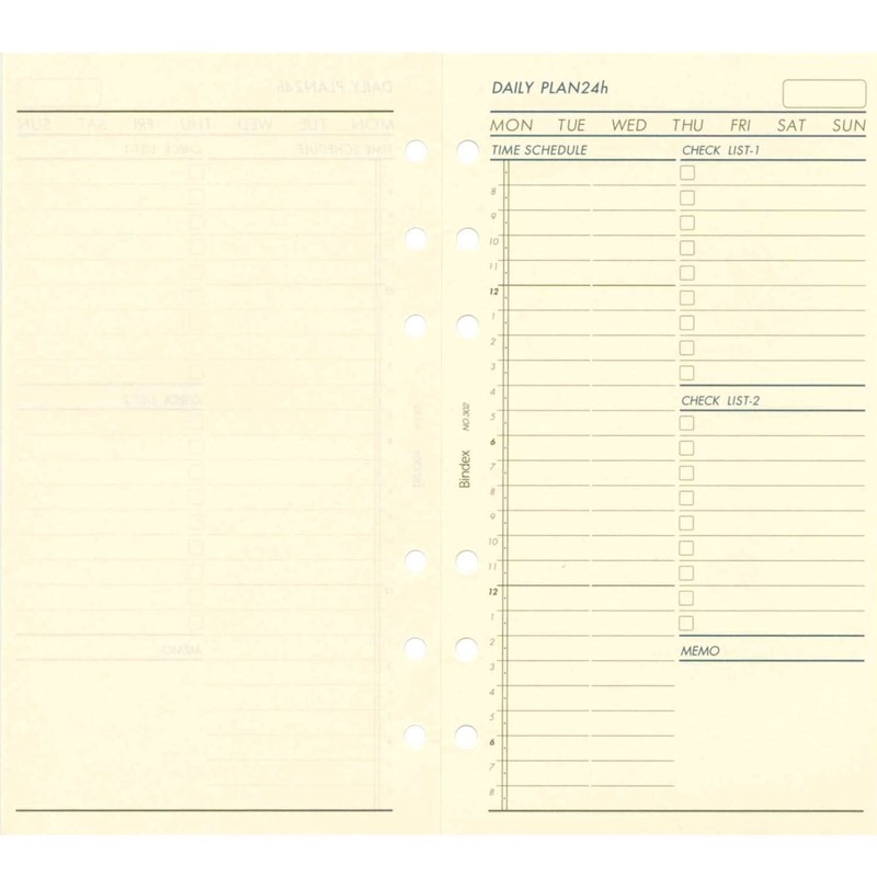 baiburusaizurifiru 302 Daily Plan 24H baindekkusu 302