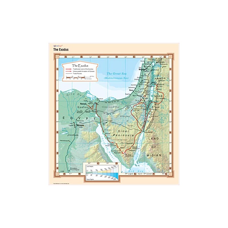 Cool Owl Maps - The Exodus - Bible Wall Map
