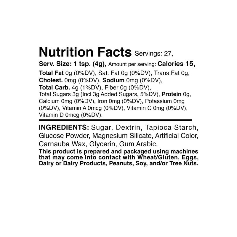 Mystic Sprinkles Solid Color Nonpareils 3.8oz Bottle (Pleasantly Peach)