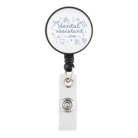 Lywjyb Birdgot Dental Assistant Badge Reel New Dentist Assistant Merch Dentist Thank You Merch (Dental Assistant Badge CA)