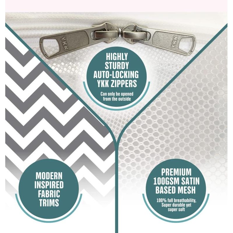 KINDERSENSE Baby Safety Crib Tent - Designed for Baby Safety,