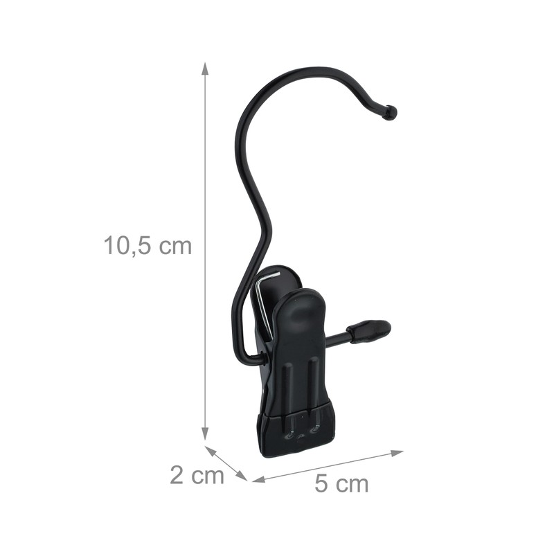 Relaxdays Boot Clips Set of 25, Rubberised Boot Hangers, 360°