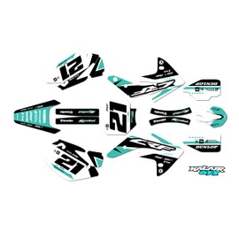 Kalair GFX Graphics Kit for Honda CRF150R (2007-2023) OGCREW Series Teal 09 Mil - Dirt bike Custom Racing Graphics Decals Stickers Kit, no-plastics