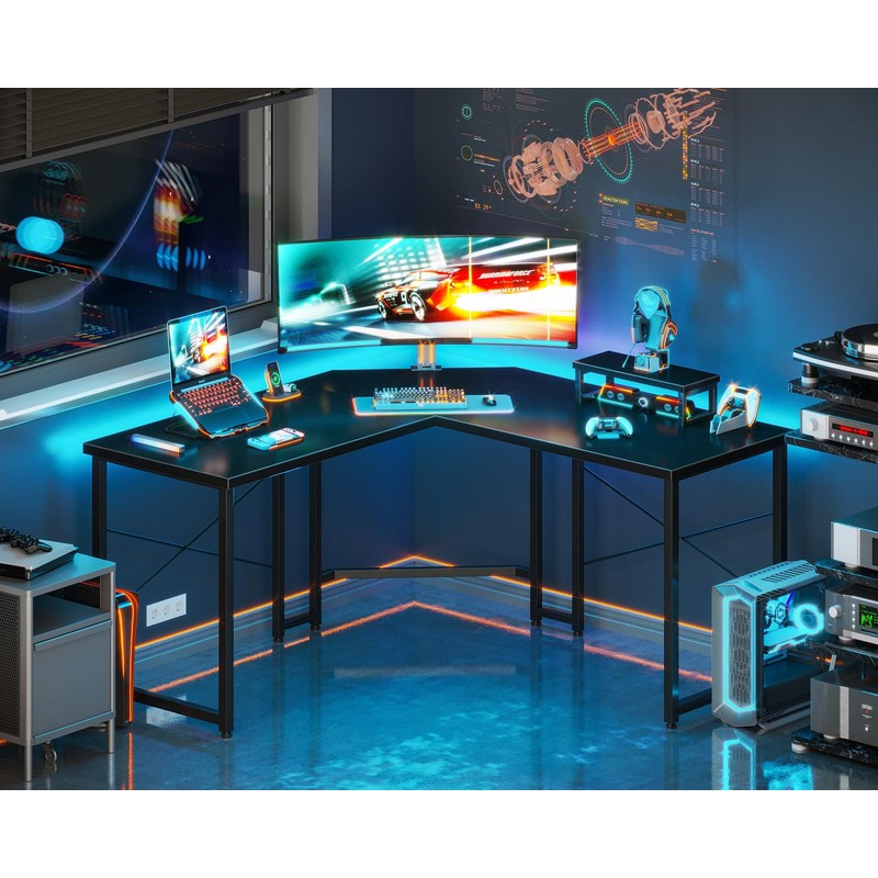 AODK L Shaped Gaming Desk, Computer Corner Desk, PC Gaming