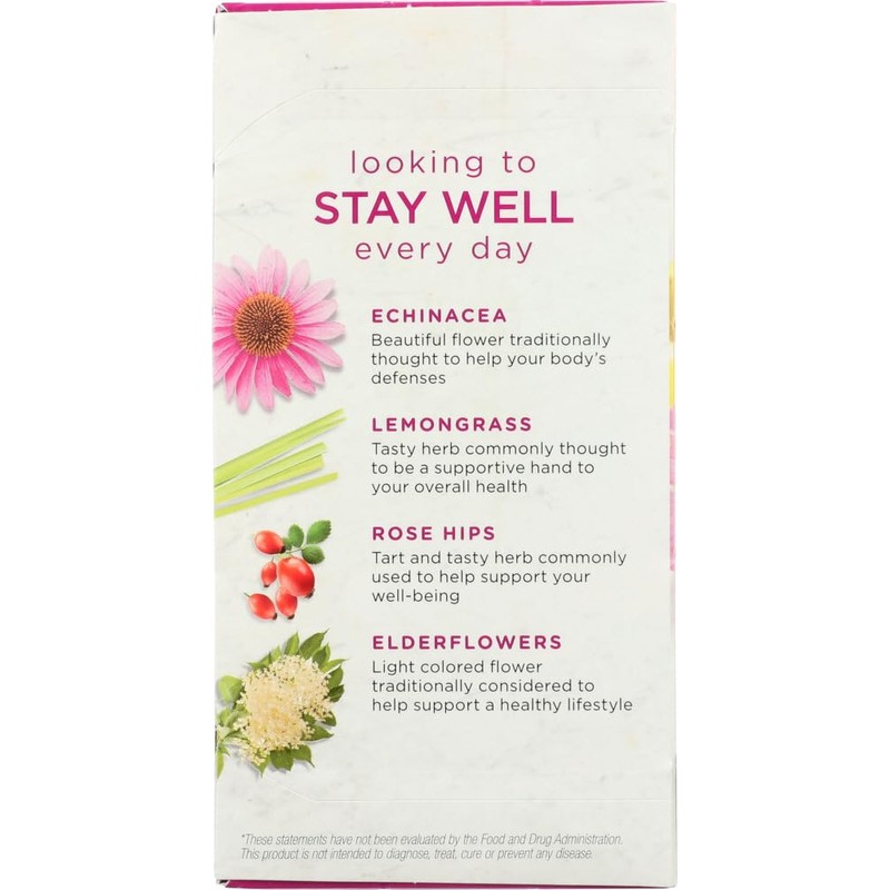 Bigelow Benefits ,Lemon ,Echinacea herbal tea, 18 tea bags, Pack