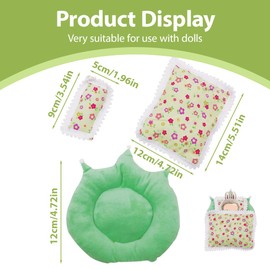 EIHI Set mit 3 Kissen, Matratzen, Puppendecken, Puppenzubehör, Puppenbettwäsche, Plüschtiere nicht im Lieferumfang enthalten