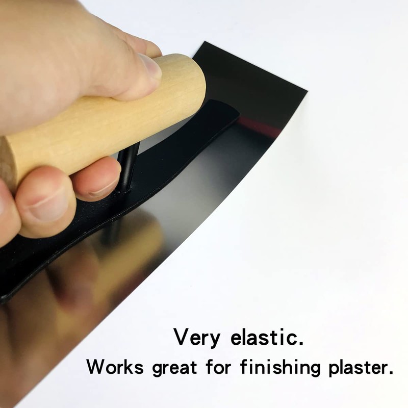 BANCOO Flat Head Stainless Steel Trowel - Super Elastic Ultra-Thin