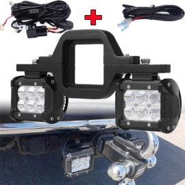 DYSO 2024 Fit Dodge Ram 1500/2500/3500 LED Light Pod Backup Reverse Tow Hitch Wiring