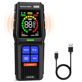 KENMIC Pinless Moisture Meter for Non-Destructive Moisture Detection in Drywall, Wood, and Masonry, Detects up to 3/4-Inch Below Surface