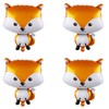 Finypa 4 x 63cm Mylar Fox Balloons Baby Shower Kids