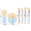 Travel Makeup Brush Set - 6 Pcs Portable Mini Brushes