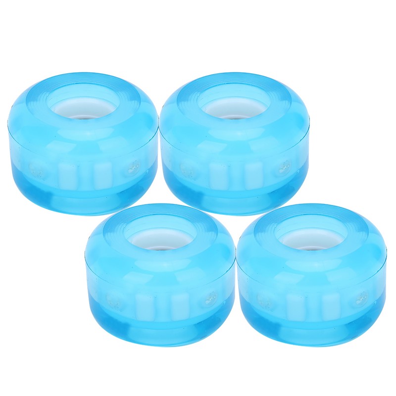 4PCs Set High Elastic PU Skateboard Flashing Wheel 52mm Professional