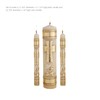 Needzo Wedding Unity Candle Set for Ceremonies, Gold Tone Commitment