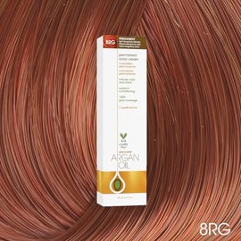 Argan Oil Permanent Color Cream - 8RG Light Tangerine Blonde by One n Only for Unisex - 3 oz Hair Color