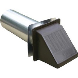 Builder's Best (8)-Builder's Best 4 In. Brown Plastic Wide Mouth Dryer Vent Hood 110410