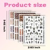 Leopard Nail Decals Stickers Accessories Brown Toe Nail Stickers Leopard