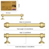 Amerdeco 10 Pack Brushed Gold Cabinet Pulls 5 Inch Hole