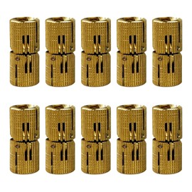 10Pcs Brass Barrel Hinges, Invisible Cabinet Furniture Hinges with 180 Degree Opening Angle, Hidden Box Hinges for DIY Jewelry Box Hand Craft (M14x31mm)