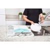 Luxet Silicone Dish Drying Mat with Built-in Drain Lip -