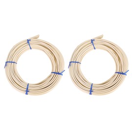 PATIKIL Runder Schilfrohr-Spline, 19,8 m, 2 Stück, Rattan-Rohrspule für DIY-Möbelkorbflechten, Korbgeflecht, Reparaturbedarf, Modellierdekoration, Aromatherapie, Holz