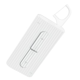 White Dental Floss Portable Case, Storage 10 Picks Adult Floss in Box. The Best Tool for Cleaning Teeth and Oral Care. Portable Travel Floss is Perfect for Dinners,Dating,Travel,Hotels.(White)