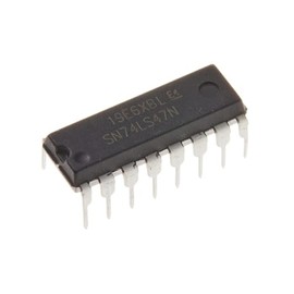 Circuito Integrado Chip IC 74LS47 Decodificador Display 7 Segmentos Ánodo Común 7447 (3 Piezas)